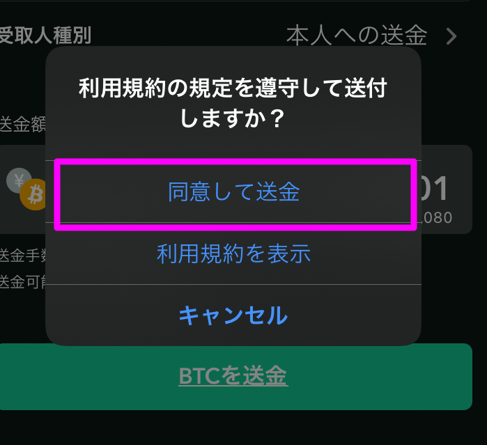 ビットレンディング　送金10